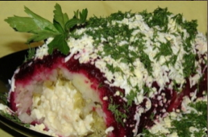 Ապխտած պանրով աղցան